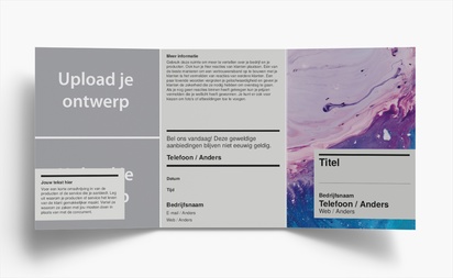 Voorvertoning ontwerp voor Ontwerpgalerij: Marketing en PR Folders, Drieluik A6 (105 x 148 mm)