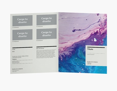 Vista previa del diseño de Galería de diseños de folletos plegados para galerías de arte, Díptico A4 (210 x 297 mm)