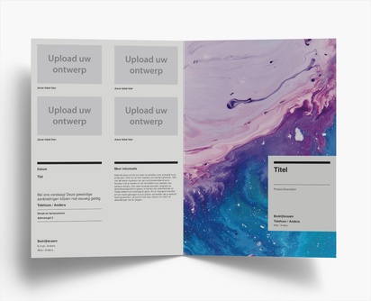 Voorvertoning ontwerp voor Ontwerpgalerij: Marketing en communicatie Folders, Tweeluik A4 (210 x 297 mm)