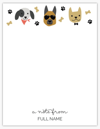 Design Preview for Animals Notepads Templates, 4" x 5.5"