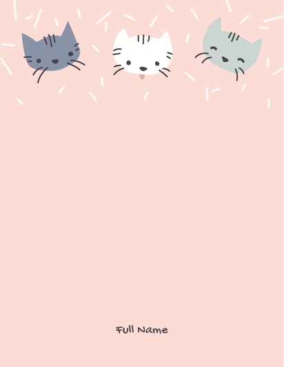 A kitten colorful cream gray design for Animals