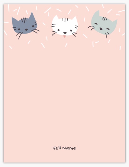 A kitten colorful cream gray design for Animals