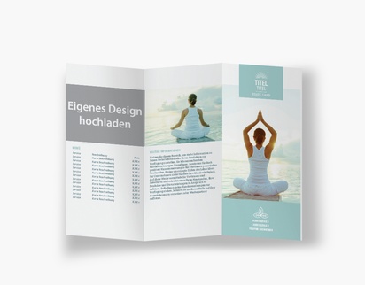 Designvorschau für Designgalerie: Falzflyer Wellness, Zickzackfalz DL (99 x 210 mm)