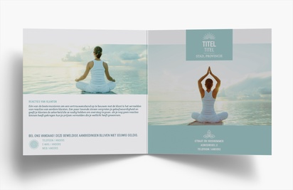 Voorvertoning ontwerp voor Ontwerpgalerij: Yoga en pilatus Folders, Tweeluik Vierkant (148 x 148 mm)