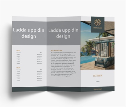 Förhandsgranskning av design för Designgalleri: Resor & hotell Broschyrer, Z-falsning DL (99 x 210 mm)