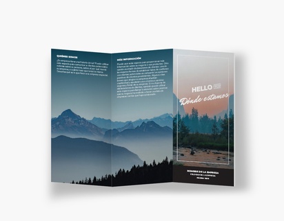 Vista previa del diseño de Galería de diseños de folletos plegados para naturaleza y paisajes, Pliegue en acordeón DL (99 x 210 mm)