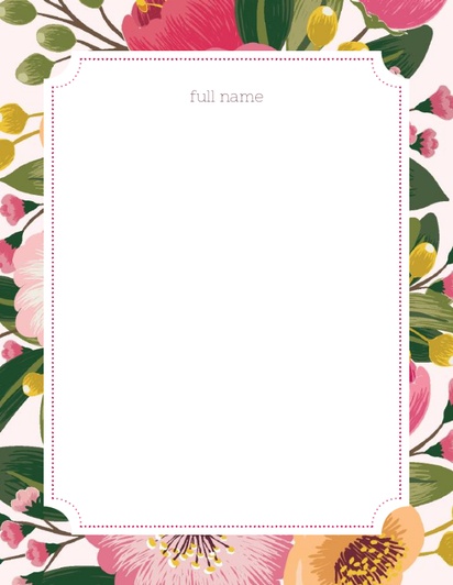 A flower vertical white pink design for Events