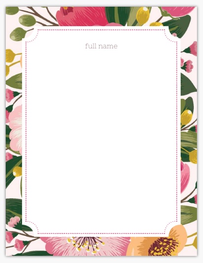 A flower vertical white pink design for Events