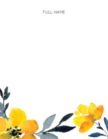 A painted florals vertical white yellow design for Events