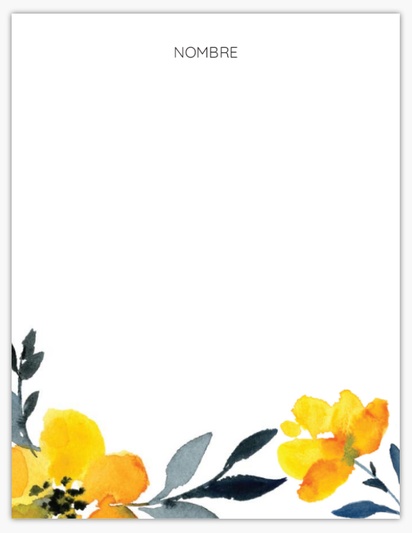 Un flores pintadas vertical diseño blanco naranja para Eventos