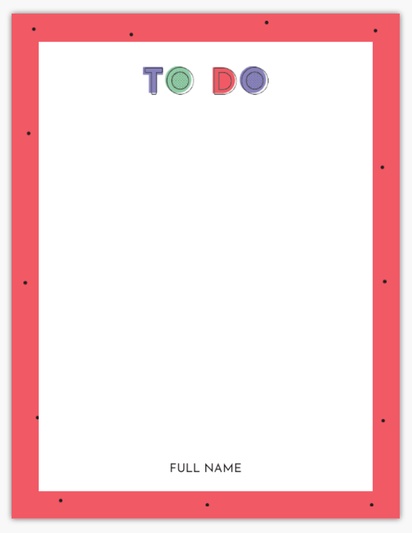 A notepad fun typography white red design