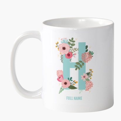 Design Preview for Florals & Greenery Custom Mugs Templates, 2-Sided