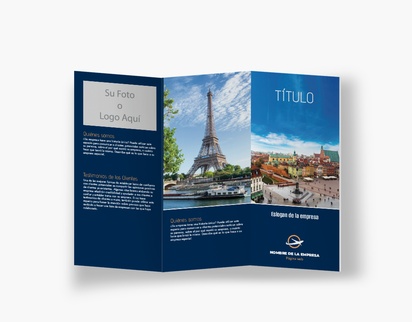 Vista previa del diseño de Galería de diseños de folletos plegados para viajes y alojamiento, Pliegue en acordeón DL (99 x 210 mm)