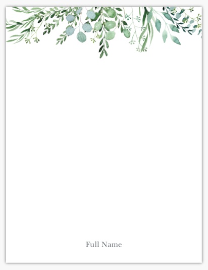 A vertical greenery cream gray design for Floral
