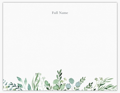 Design Preview for Design Gallery: Florals & Greenery Note Cards, Flat 10.7 x 13.9 cm