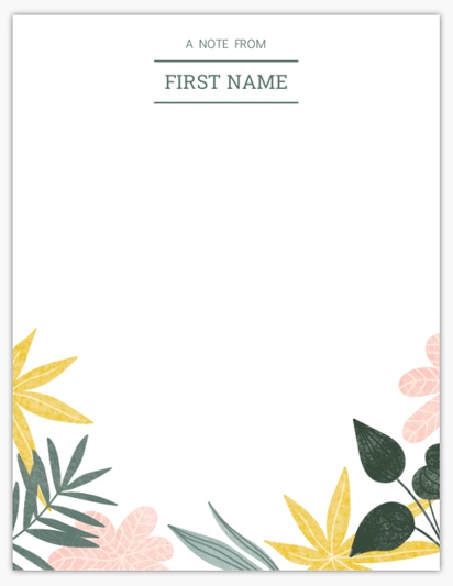 A leaves tropical floral green yellow design for Events