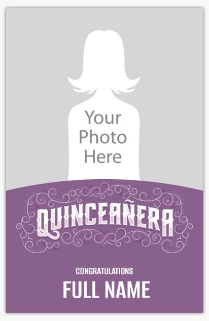 Design Preview for Quinceanera Posters Templates, 11" x 17"
