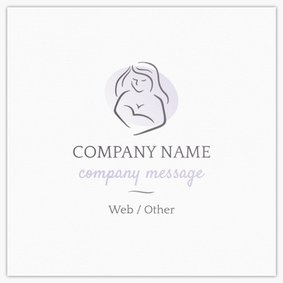 Design Preview for Design Gallery: Pregnancy & Childbirth Ultra-Thick Business Cards, Square (65 x 65 mm)