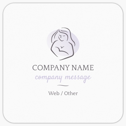 Design Preview for Design Gallery: Pregnancy & Childbirth Rounded Corner Business Cards, Rounded Square (65 x 65 mm)
