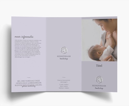 Voorvertoning ontwerp voor Ontwerpgalerij: Zwangerschap en bevallen Flyers en folders, Drieluik DL (99 x 210 mm)