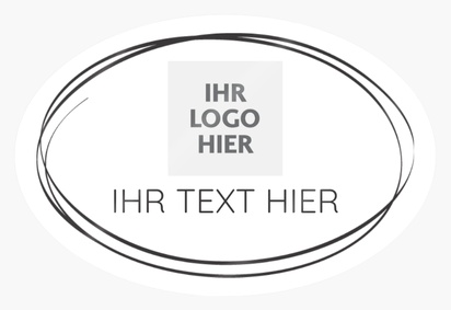 Designvorschau für Designgalerie: Personalisierte Aufkleberbögen Dezent, 7,6 x 5,1 cm Oval
