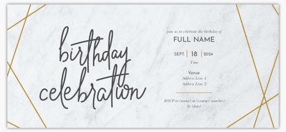 Design Preview for Teen Birthday Invitations , 4” x 8”