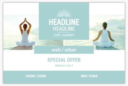 Design Preview for Yoga & Pilates Postcards Templates, 4" x 6"