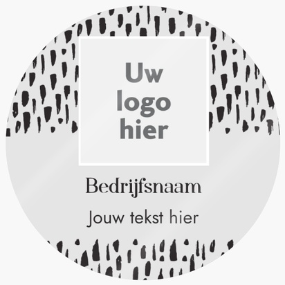 Voorvertoning ontwerp voor Ontwerpgalerij: Patronen en teksten Stickers op rol, Circle 7,5 x 7,5 cm Doorzichtig plastic
