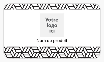 Aperçu du graphisme pour Galerie de modèles : feuilles d’étiquettes de produits pour dessins et textures, Rectangulaire aux coins arrondis 8,7 x 4,9 cm