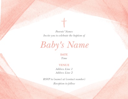 Design Preview for Christening and Baptism Invitations: Design Templates, Flat 10.7 x 13.9 cm
