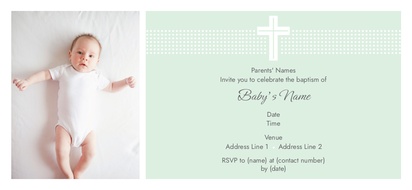 Design Preview for Christening and Baptism Invitations: Design Templates, Flat 9.5 x 21 cm