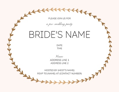 Design Preview for Templates for Bridal Shower Invitations and Announcements , Flat 10.7 x 13.9 cm