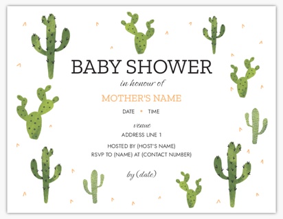 Design Preview for Design Gallery: Adventure Baby Shower Invitations, 5.5" x 4"
