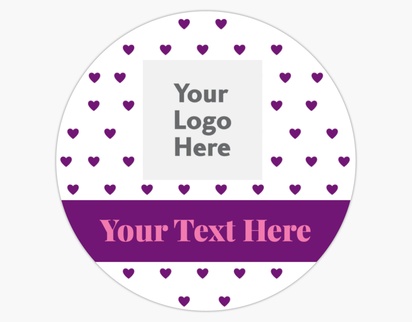 A whimsical purple white purple design with 1 uploads