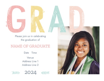 A graduation party funandfresh gray cream design for Type with 1 uploads