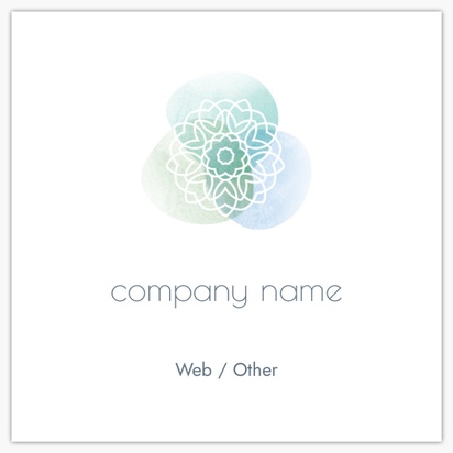 Design Preview for Templates for Yoga & Pilates Standard Name Cards , Square (65 x 65 mm)
