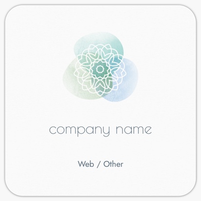 Design Preview for Design Gallery: Yoga & Pilates Rounded Corner Business Cards, Rounded Square (65 x 65 mm)
