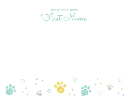 Design Preview for Design Gallery: Pets & Animals Note Cards, Flat 10.7 x 13.9 cm