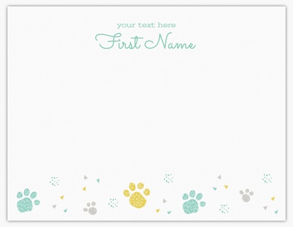 Design Preview for Design Gallery: Pets & Animals Note Cards, Flat 10.7 x 13.9 cm
