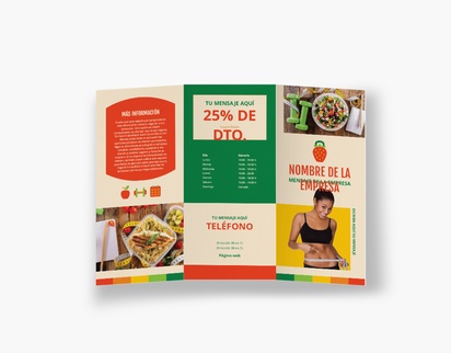 Vista previa del diseño de Galería de diseños de folletos plegados para diétetica y nutrición, Tríptico DL (99 x 210 mm)