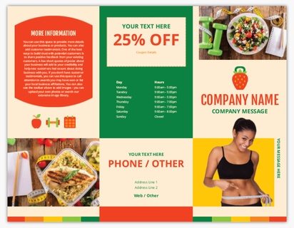 Design Preview for Design Gallery: Food & Beverage Menu Cards, Tri-Fold Menu