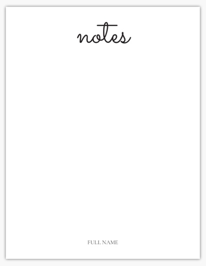 A notes black and white black design for Modern & Simple