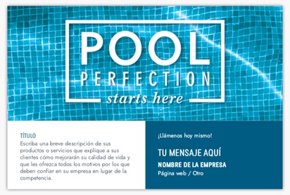 Un servicios de limpieza de piscinas limpieza de piscinas diseño azul