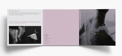 Voorvertoning ontwerp voor Ontwerpgalerij: Dans en choreografie Folders, Drieluik Vierkant (148 x 148 mm)