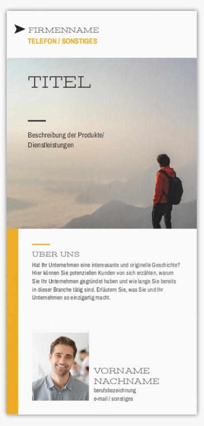 Designvorschau für Flyer-Vorlagen und Designs,  Ohne Falz DL (99 x 210 mm)