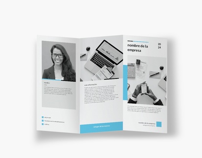 Vista previa del diseño de Galería de diseños de folletos plegados para atención al cliente, Pliegue en acordeón DL (99 x 210 mm)