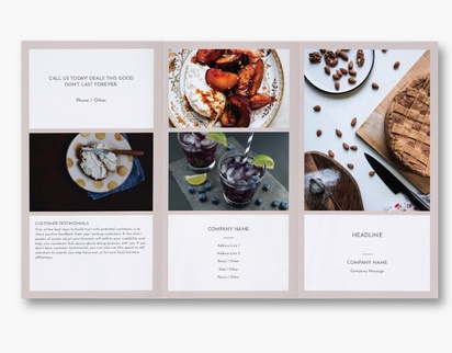 Design Preview for Design Gallery: Food & Beverage Custom Brochures, 8.5" x 14" Tri-fold