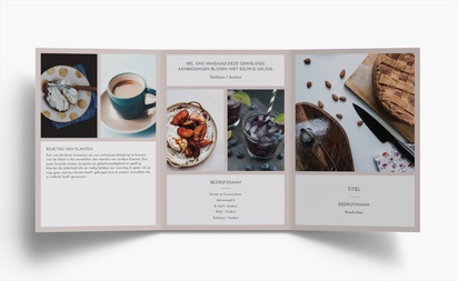 Voorvertoning ontwerp voor Ontwerpgalerij: Cafetaria's Flyers en folders, Drieluik A6 (105 x 148 mm)