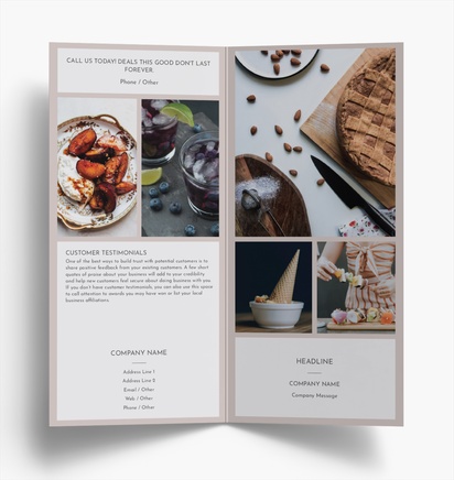 Design Preview for Design Gallery: Food & Beverage Folded Leaflets, Bi-fold DL (99 x 210 mm)