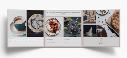 Voorvertoning ontwerp voor Ontwerpgalerij: Cafetaria's Flyers en folders, Drieluik 148 x 148 mm